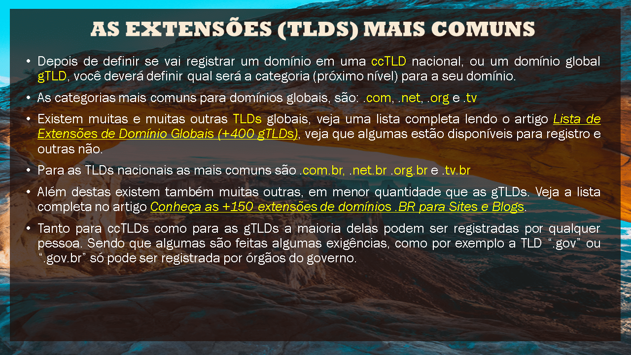 Desvendando os Dominios As TLDs Extensoes de Dominios Mais comuns - Best Blog Brasil - Os Blogs mais Incríveis da Web